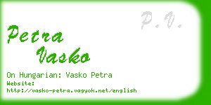 petra vasko business card